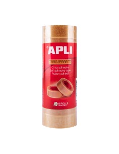 CINTA ADHESIVA APLI 33 mts x 19 mm-TORRE 8 ROLLOS