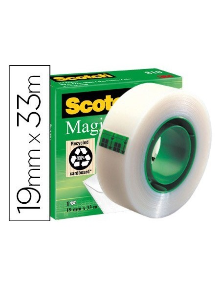 CINTA INVISIBLE MÁGICA 33 mts x 19 mm (PACK 12)