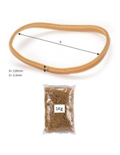 GOMAS ELASTICAS CAUCHO LONGITUD 120mm Bolsa 1Kg