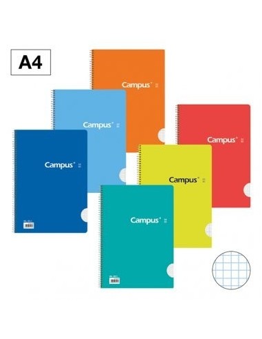 CUADERNO CAMPUS A4 (210x297mm) CON 80 hojas de 60grs (6uds)