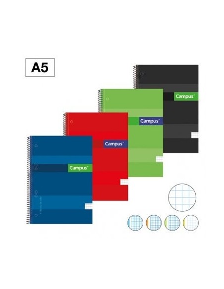 CUADERNO CAMPUS A5 (148x210mm) CON 160 hojas de 70grs