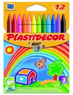 CERAS PLASTIDECOR BIC KIDS 12 Colores