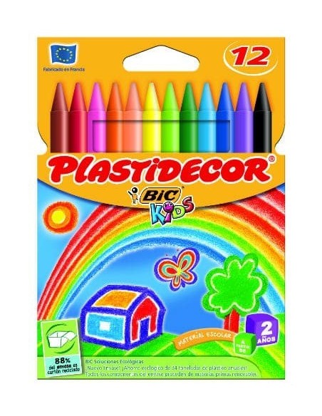 CERAS PLASTIDECOR BIC KIDS 12 Colores