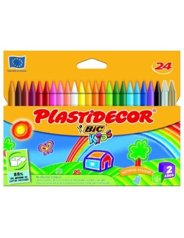 CERAS PLASTIDECOR BIC KIDS 24 Colores