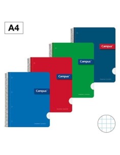 CUADERNO CAMPUS A4 (210x297mm) CON 160 hojas de 60grs (4 Uds)