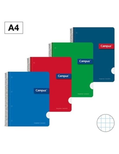 CUADERNO CAMPUS A4 (210x297mm) CON 160 hojas de 60grs (4 Uds)