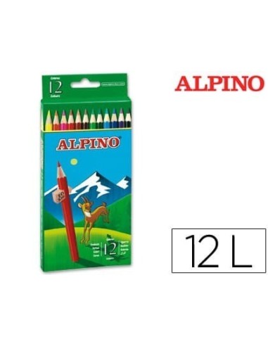 LÁPICES DE COLORES ALPINO 12 Colores