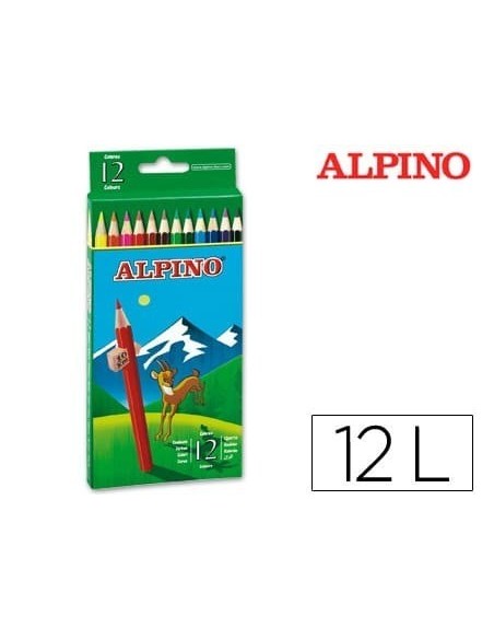 LÁPICES DE COLORES ALPINO 12 Colores