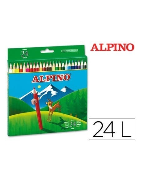 LÁPICES DE COLORES ALPINO 24 Colores