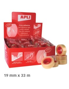 CINTA ADHESIVA APLI 33 mts x 19 mm (PACK 35)