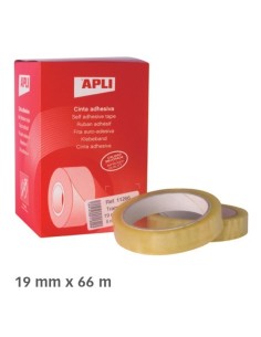 CINTA ADHESIVA APLI 66 mts x 19 mm (Pack 8)