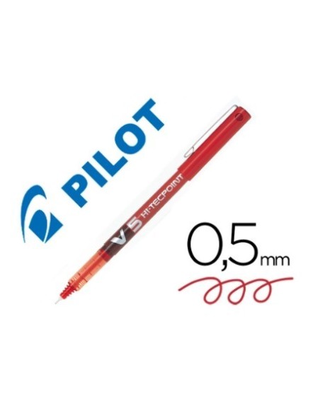 ROTULADOR PILOT V-5 PUNTA DE AGUJA ROJO