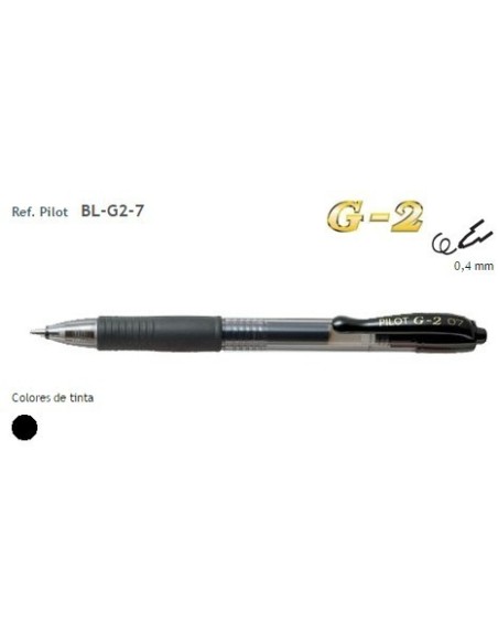 BOLIGRAFO PILOT G2 TINTA GEL NEGRO RETRACTIL