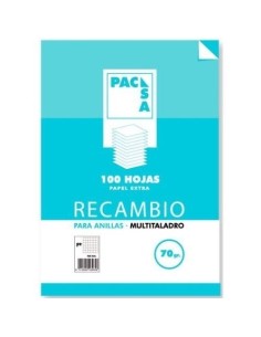 RECAMBIO MULT. FOLIO 100 HOJAS 4x4 CON MARGEN PACSA