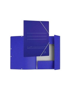 CARPETA CARTON AZUL CON SOLAPAS