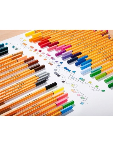 ROTULADOR STABILO PUNTA FINA 88 - Estuche 25 colores