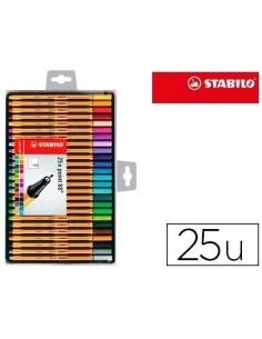 ROTULADOR STABILO PUNTA FINA 88 - Estuche 25 colores