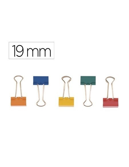 PINZAS PALA ABATIBLE Q CONNECT COLOR 19mm Caja