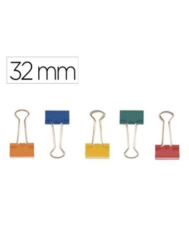 PINZAS PALA ABATIBLE Q CONNECT COLOR 32mm Caja