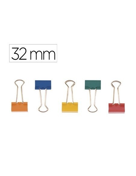 PINZAS PALA ABATIBLE Q CONNECT COLOR 32mm Caja