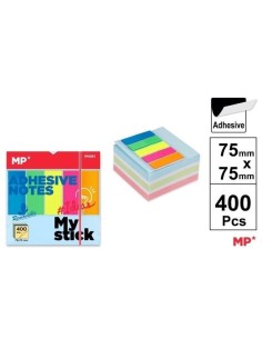 NOTAS ADHES. NEON MP PN181 75x75 + Regalo pack banderitas