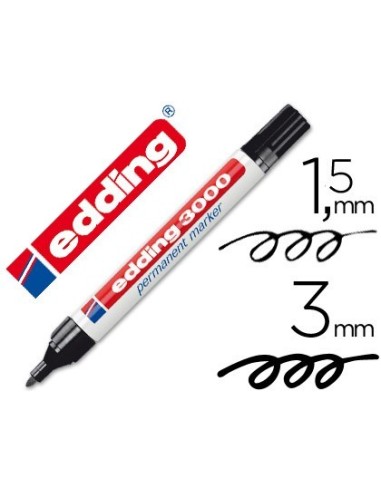 ROTULADOR EDDING 3000-01 NEGRO PERMANENTE