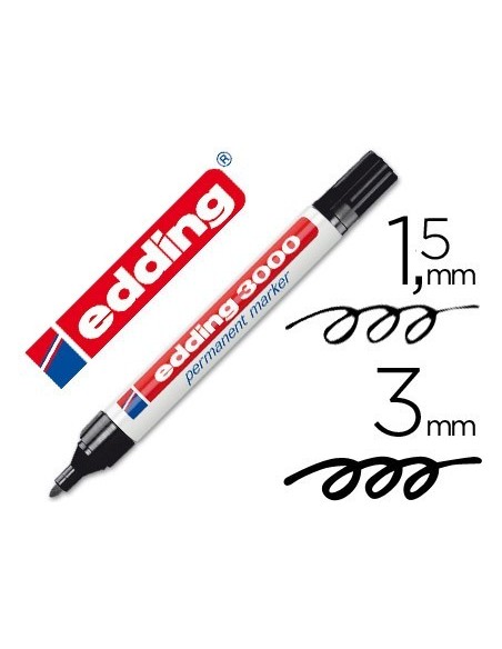 ROTULADOR EDDING 3000-01 NEGRO PERMANENTE