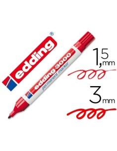 ROTULADOR EDDING 3000-01 ROJO PERMANENTE
