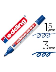 ROTULADOR EDDING 3000-03 AZUL PERMANENTE