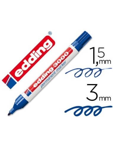 ROTULADOR EDDING 3000-03 AZUL PERMANENTE