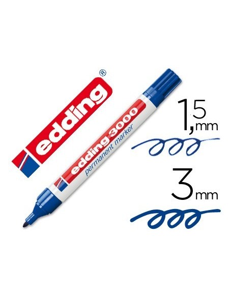 ROTULADOR EDDING 3000-03 AZUL PERMANENTE