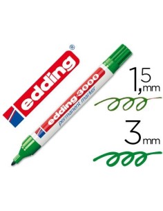 ROTULADOR EDDING 3000-04 VERDE PERMANENTE