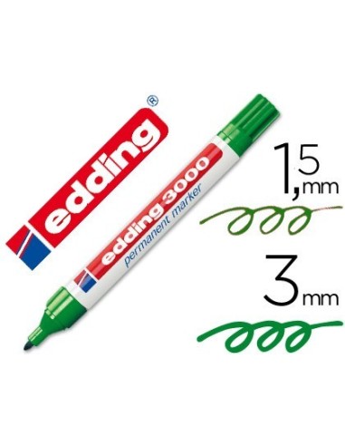 ROTULADOR EDDING 3000-04 VERDE PERMANENTE