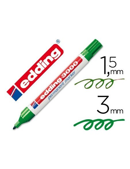 ROTULADOR EDDING 3000-04 VERDE PERMANENTE