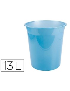 PAPELERA PLAST.13L LD AZUL C.166259/PJ06