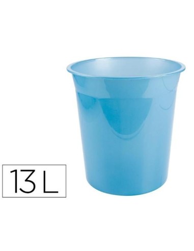 PAPELERA PLAST.13L LD AZUL C.166259/PJ06