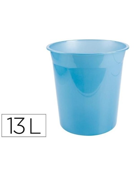 PAPELERA PLAST.13L LD AZUL C.166259/PJ06