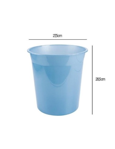 PAPELERA PLAST.13L LD AZUL C.166259/PJ06