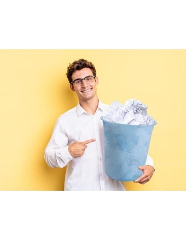 PAPELERA PLAST.13L LD AZUL C.166259/PJ06