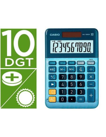 CALCULADORA CASIO SOBREM.10-D MS100EM