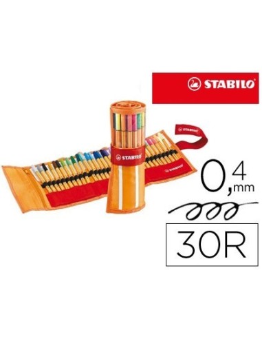 ROTULADOR STABILO PUNTA FINA 88-30 colores