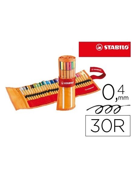 ROTULADOR STABILO PUNTA FINA 88-30 colores