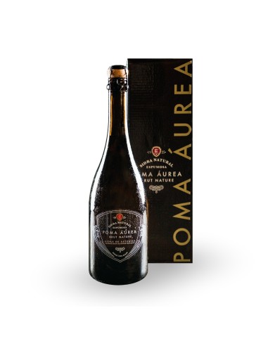 SIDRA BRUT NATURE POMA AUREA D.O.P.-ESTUCHE 1 botella