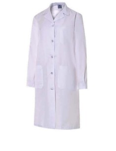 BATA SRA CON BOTONES MANGA LARGA BLANCA