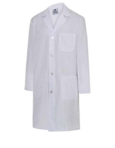 BATA CBRO MANGA LARGA CON BOTONES BLANCA