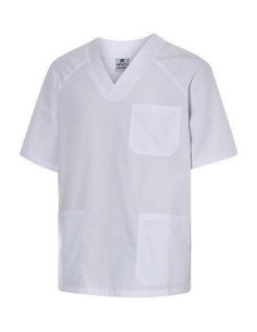 CASACA BLANCA CUELLO PICO SIN BOTONES SANITARIA