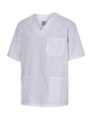 CASACA BLANCA CUELLO PICO SIN BOTONES SANITARIA