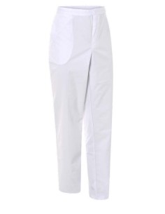 PANTALON BLANCO MEDIA CINTURA ELASTICA SANITARIO